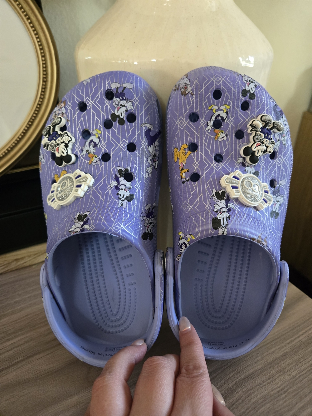 Disney Park's Exclusive 100 Years Crocs Kids Purple Mickey Minnie Slip-On Girl 4